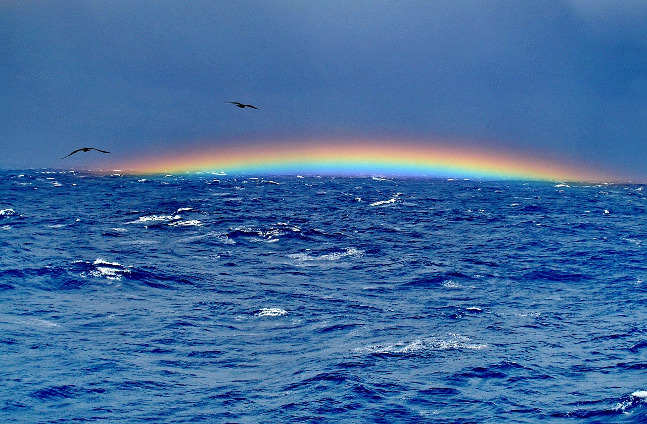 the bermuda triangle, rainbow, ocean